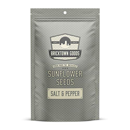 Bricktown Goods Salt and Pepper Flavored Sunflower Seeds - Boldly Seasoned and Roasted In-Shell Sunflower Seeds - 8 oz Total
