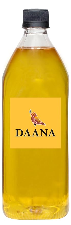 Daana Sunflower Oil: Certified USDA Organic, Extra Virgin, Cold Pressed, High Oleic, Non-GMO. Healthy Oil for Cooking, Baking, Frying, Hair and Skin Care. Pesticide and Chemical Free (34 Fl oz) (Pack of 1)