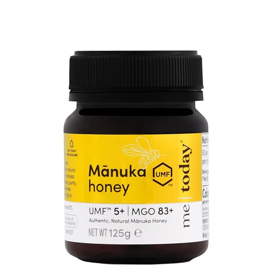 Me Today Manuka Honey UMF 5+/MGO 83+, Raw & Unpasteurized from New Zealand, Certified Authentic Honey for Daily Wellness, 4.4oz
