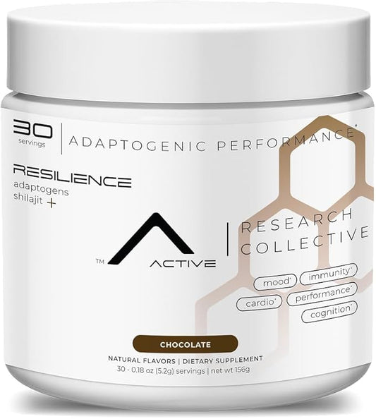 ARC Resilience Mushroom Powder Supplement with Lion?™s Mane, Cordyceps, Reishi, Shilajit, Beta-Glucans, Zinc and Vitamin C for Focus, Energy, Immunity, Performance, and Memory, Chocolate, 30 Servings