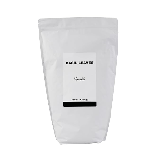 Minimalist Basil Leaves, Perfect for Cooking and Seasoning, Packaged for Convenience in a Resealable Bag (2 Pound)