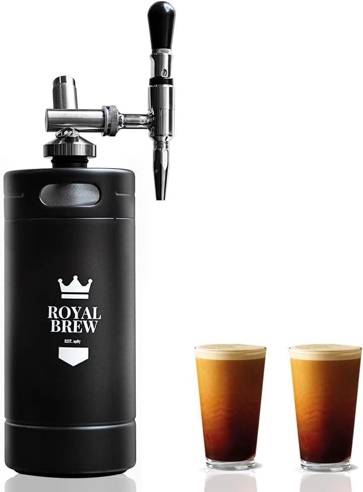 The Original Royal Brew Nitro Cold Brew Coffee Maker - Gift for Coffee Lovers -128 oz Extra Large
