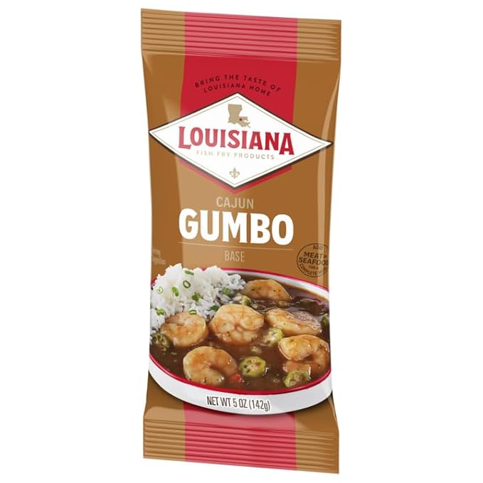 Louisiana Gumbo Base 5 oz. (Pack of 24) - Authentic Cajun Flavor for Delicious Gumbo - Just Add Your Choice of Meat and or Seafood Over Rice - By Louisiana Fish Fry