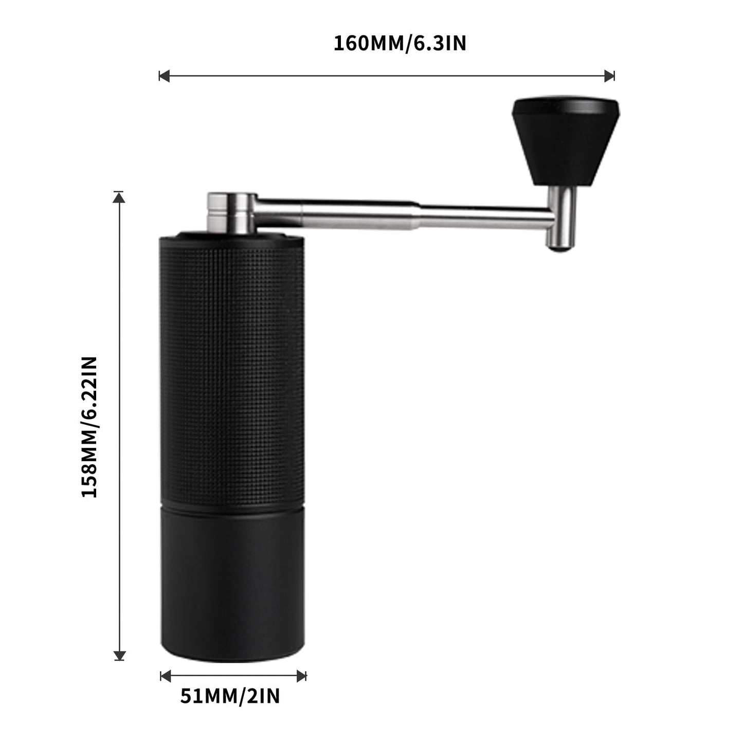 TIMEMORE Chestnut C3S Pro Manual Coffee Grinder, Stainless Steel S2C Conical Burr Coffee Grinder