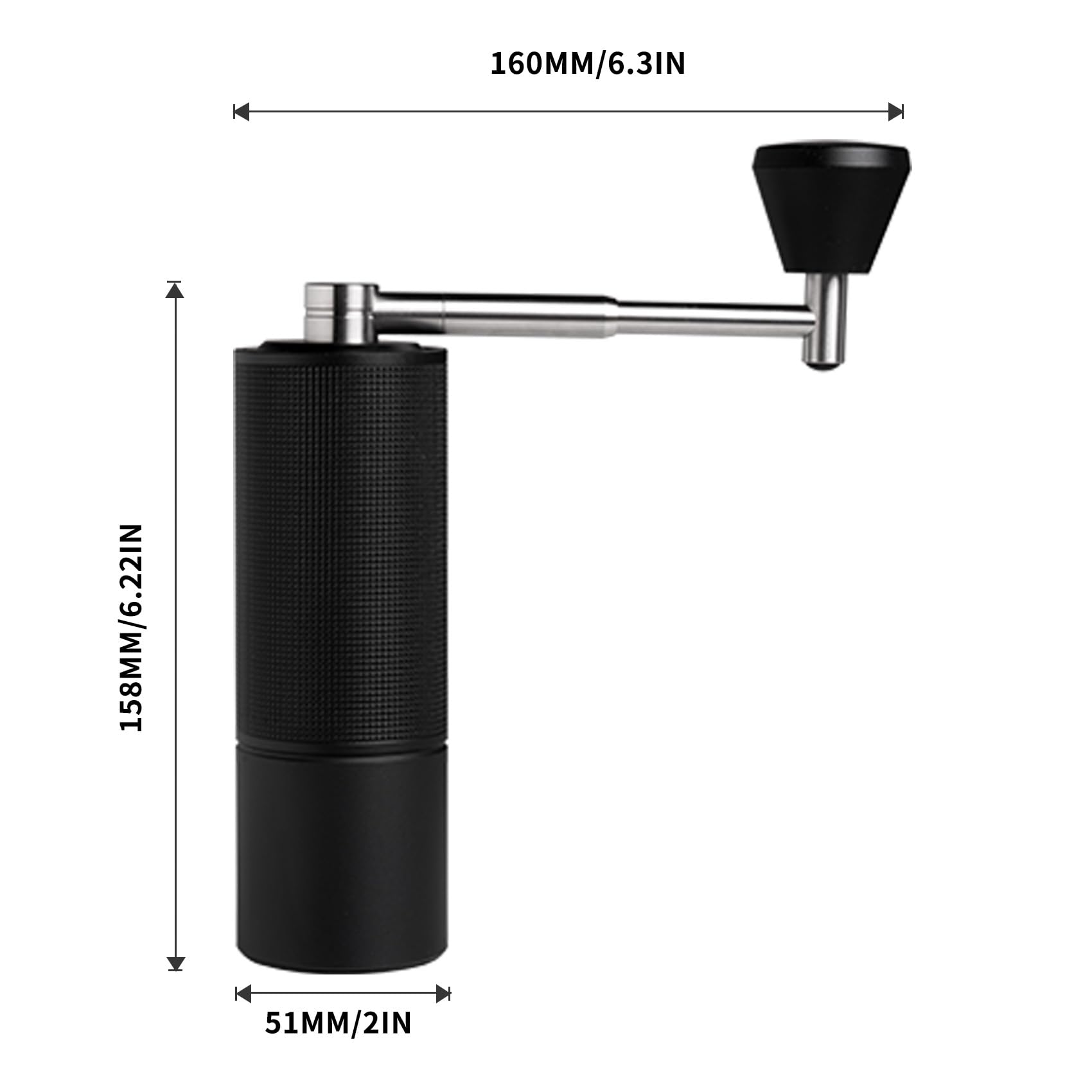 TIMEMORE Chestnut C3S Pro Manual Coffee Grinder, Stainless Steel S2C Conical Burr Coffee Grinder