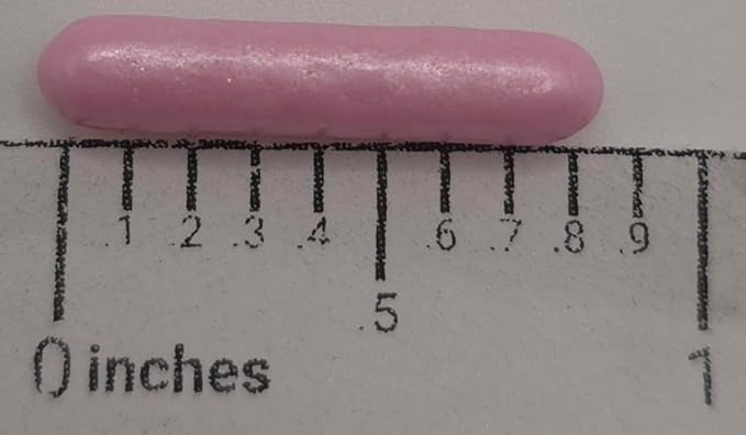 NCS Pearlized Pink Large Shaped Rod Decorative Cake or Cupcake Edible Topper, 8 ounces