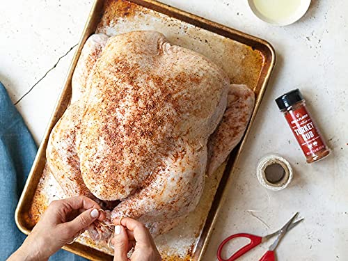 Fire & Flavor Turkey Perfect Brining Bag - Heavy Duty - Holds 25lb Turkey - 21" x 22" Zip Top Bag - 1 Pack, White