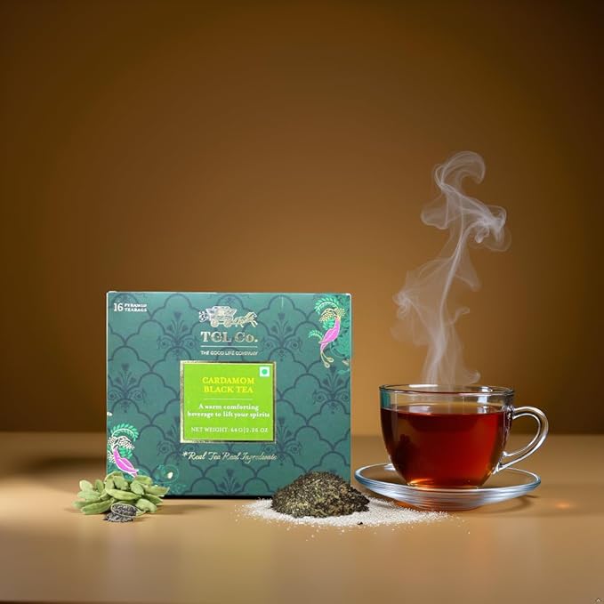 TGL Co. Chai ??Spiced Black Tea Bags | Bold Indian Chai with Real Spices | Strong & Aromatic | Gift-Ready Box (Cardamom Tea Bags)