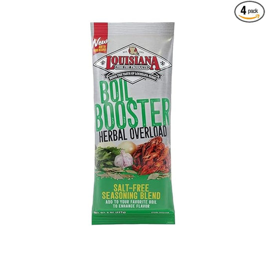 Louisiana Fish Fry, Herbal Overload Boil Booster, 8 oz (Pack of 4)