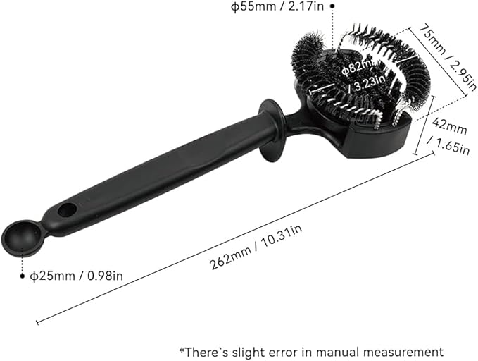 watchget Espresso Coffee Machine Cleaning Brush Espresso Group Head Cleaning Brush Detachable 360째Nylon Bristles Espresso Machine Cleaning Tool V2 58mm