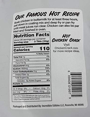 Chicken Crack Hot and Spicy Fried Chicken Coating, Large 2 Pound Bag