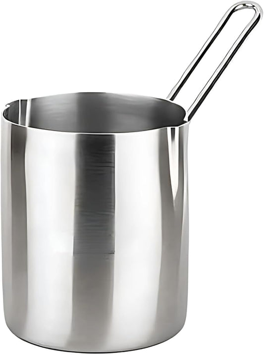 Turkish Coffee Pot Stainless Steel Cezve 16.90 fl oz ??Small Milk Warmer Briki for Stove ??Coffee Boiler & Arabic Greek Coffee Maker ??Heat Resistant Handle