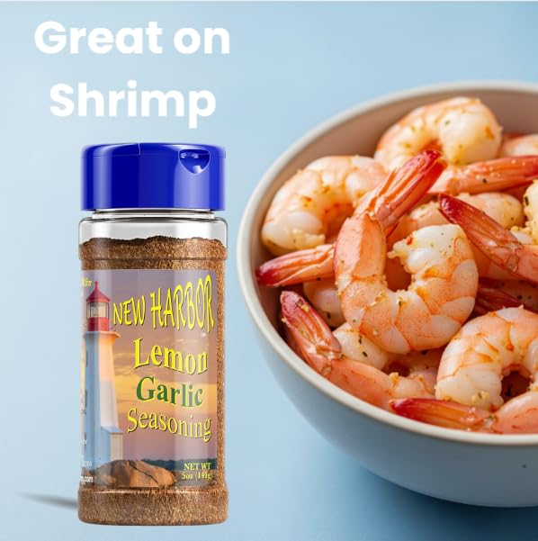 New Harbor Seasoning - Lemon Garlic | All Natural Seasoning | Perfect for Grilled Fish, Shrimp & Wings | Made in America |