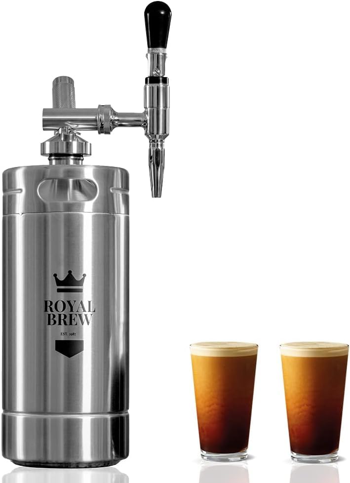 The Original Royal Brew Nitro Cold Brew Coffee Maker - Gift for Coffee Lovers - 128 oz Extra Large