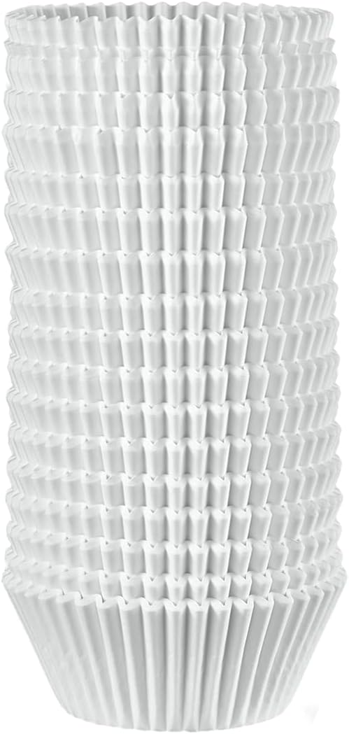 Comfy Package [Case of 12,500] Standard White Cupcake Liners for Baking - Food Grade & Grease-Proof Muffin Liners, Durable Baking Cups for Muffins, Cupcakes, and More