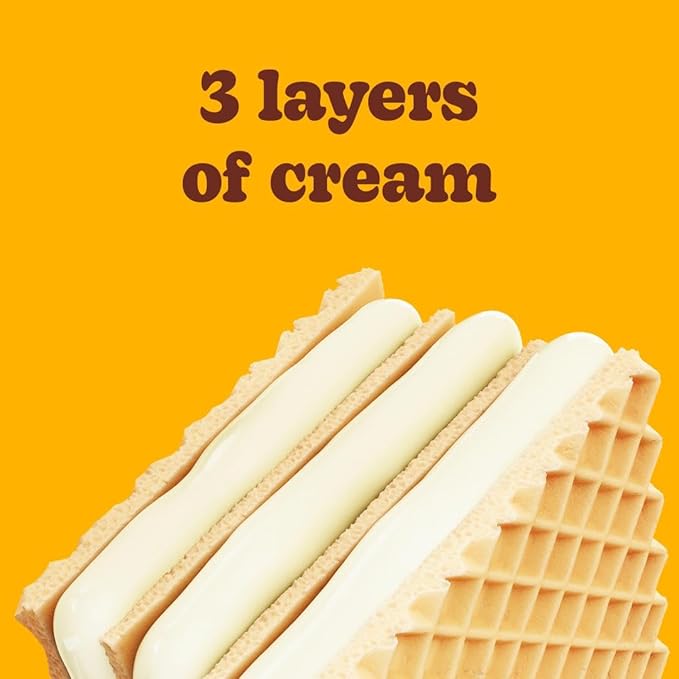Bauducco Vanilla Wafers - Crispy Wafer Cookies With 3 Delicious, Indulgent, Decadent Layers of Vanilla Flavored Cream - Delicious Sweet Snack or Dessert - 9.0 oz (Pack of 3)
