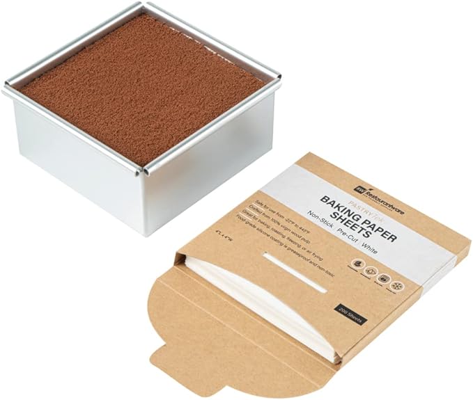 Restaurantware Pastry Tek 4 x 4 Inch Parchment Paper Sheets 1000 Greaseproof Baking Sheets For Oven - Pre-cut Double-Sided Silicone Coating White Paper Nonstick Baking Sheets Reusable
