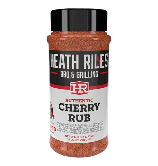 Heath Riles BBQ Rub - Cherry Seasoning, Champion Pitmaster Recipe, Legendary Rubs For Smoking & Grilling, 70+ BBQ Championships, 10 oz.