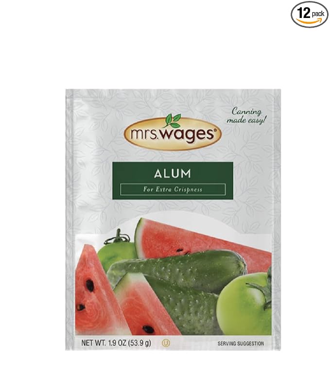 Mrs. Wages Alum, Easy-To-Use, Add Extra Crispness To Variety of Foods, Extra Snap in Every Bite, 1.9 oz Packet (Value Pack of 12)