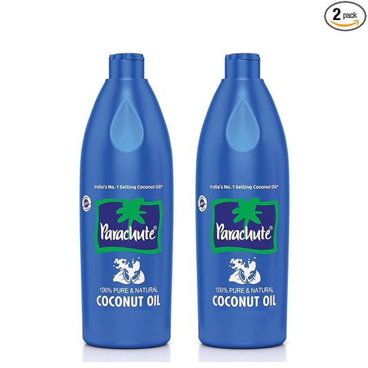 Parachute Coconut Oil| 100% Pure & Natural| Unrefined Coconut Oil| No Chemicals & Preservatives| Fresh Long Lasting Aroma| Untouched By Hands| 15 Fl Oz | Pack of 2