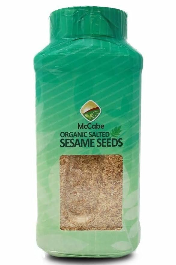 McCabe Organic Salted Sesame, 1 lb (16 oz) (2 Packs), USDA Organic Certified, CCOF Certified Organic, Roasted & Packed in USA