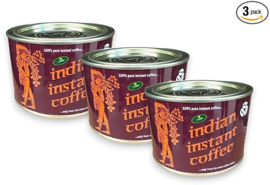 Miltonas Indian Organic Instant Coffee - Medium Roast Coffee Made From Robusta & Arabica Coffee Beans - Freeze Dried Instant Coffee For Office, Home - Taste Bud Exciting strong coffee (90g x 3 Pack)
