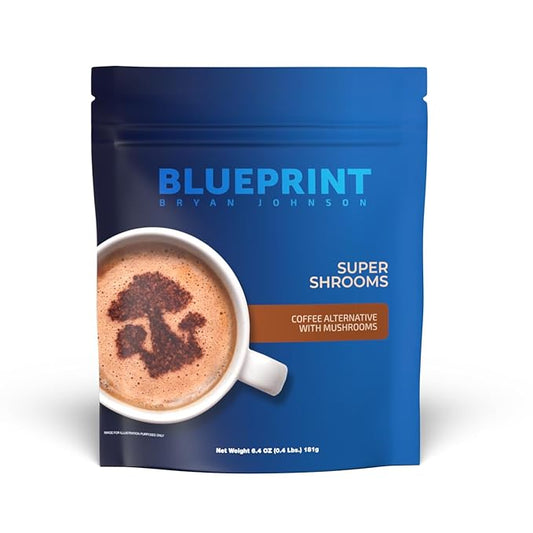 Blueprint by Bryan Johnson Super Shroom Coffee ??Mushroom Coffee with Lion?™s Mane, Reishi & GABA