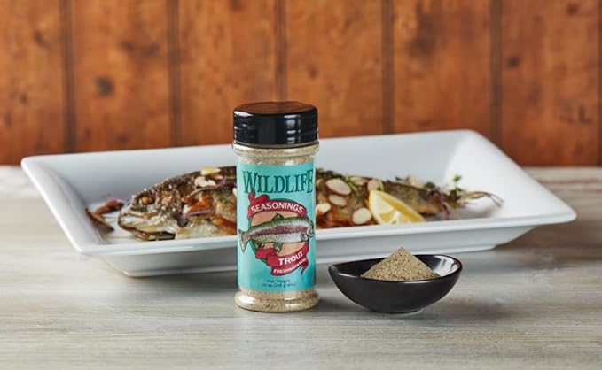 Wildlife Seasonings Trout Freshwater Blend ??Premium Dry Rub & Grilling Seasoning for Trout, Meat, & Vegetables ??Perfect Steak Marinade & Stuffing Seasoning ??Enhance Fish