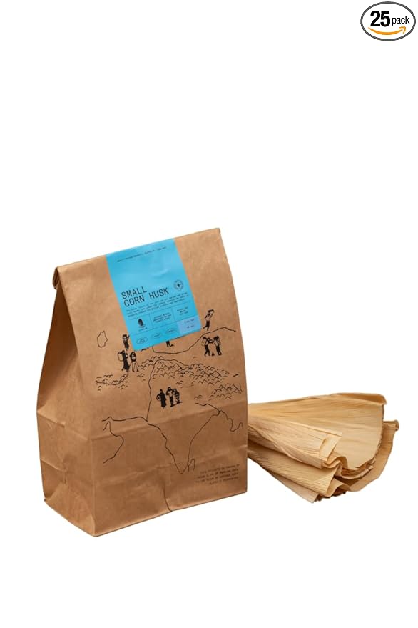 Quintal Mx Premium Corn Husk (25 Pcs) - Naturally Dried Mexican Corn Husk - Corn Husk for Tamale Wrappers - Corn Husk Wrappers For Mexican & Grilled Dishes - Hojas Para Tamal Wrappers - Gluten Free
