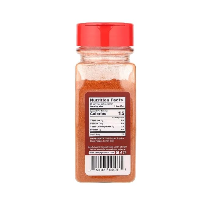 USimplySeason Piri Piri Seasoning, 4.8 oz - African Heat Elevator for Poultry, Seafood & Dishes - Vegan, No-Salt, Non-GMO, Crafted in the USA