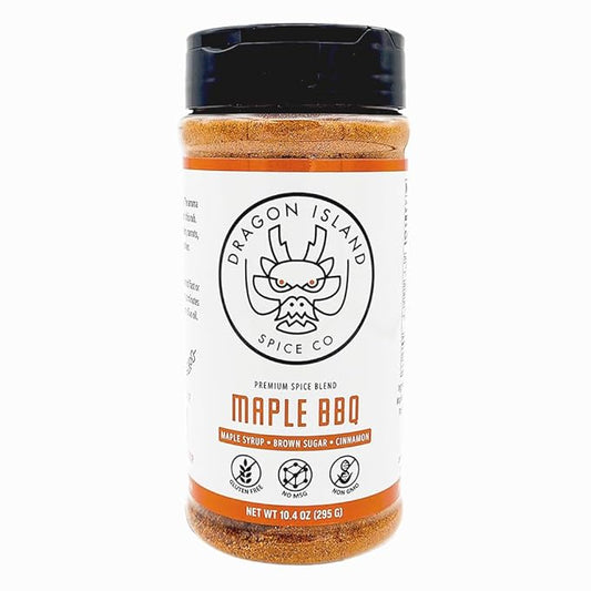 Dragon Island Spice - Maple BBQ Seasoning | Smoking & Barbecue Blend - Maple Syrup, Brown Sugar, Cinnamon