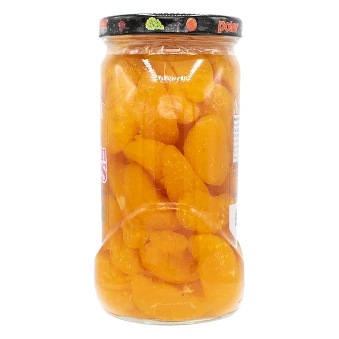 MW Polar Mandarin Oranges in Light Syrup, glass jar 20oz (Pack of 6)