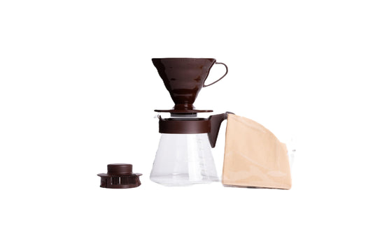 Hario V60 Pour-Over Coffee Starter Set, Size 02, Brown
