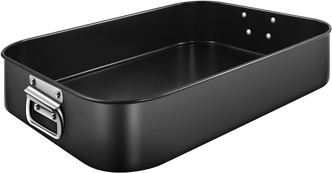 Lasagna Pan Deep, Baking Pan for Oven, 16x12x3 Inch Baking Dishes for Oven, Roasting Pan Brownie Pan with Handles, Rectangle Cake Pans Sets for Baking, Deep Baking Pan, Nonstick Bakeware Set