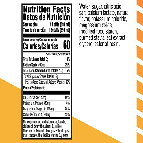 Gatorlyte Rapid Rehydration Electrolyte Drink, Cherry Lime, Specialized Blend of 5 Electrolytes, Lower Sugar, No Artificial Sweeteners, No Artificial Flavors, 20 fl oz Bottles (12 Pack)