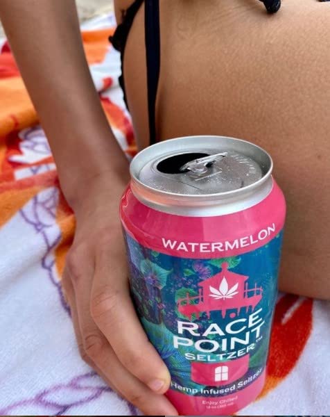 Race Point Seltzer Infused Sparkling Flavored Water ??All-Natural Flavor Drink- Refresh, Relax, Unwind, Refocus & Find Balance, Non-GMO, No Added Sugar, 0 Sodium, Pack of 8 Seltzer Water Cans (Watermelon)