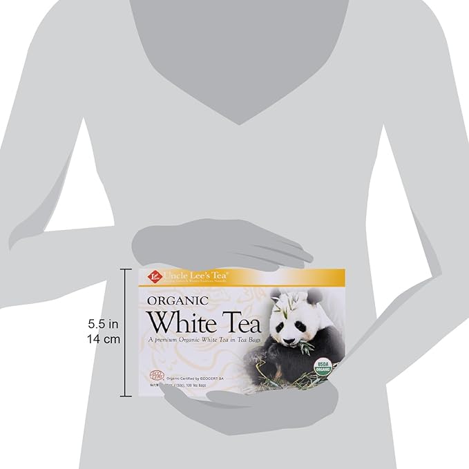 Uncle Lee's Organic White & Green Tea Variety 2-Pack (206 Individually Wrapped Bags) – Lightly Caffeinated Bulk Teas for Home, Office, Camping