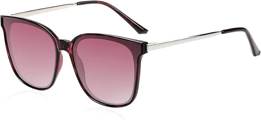 DUCO Oversized Polarized Sunglasses Womens Trendy Mirrored Shades Retro Round Vintage Light Weight UV400 Sun Glasses W016