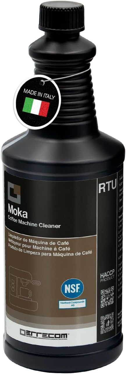 Moka, Coffee Machine Descaler, NSF Registered A3, Compatible with all Coffee Machines and Kettles, Quart bottle
