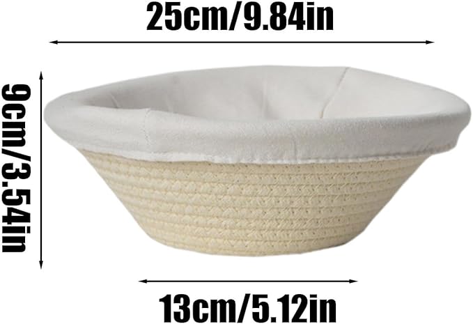 Bread Basket - Oval Bread Proofing Baskets Cotton Rope - Kitchen Gadget, Baking Supplies for Artisan Breads Pastry Making use