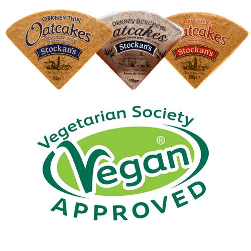 Stockan's Orkney Wholegrain Thin Oatcakes Gifting Tin - Traditional Scottish Savoury Biscuits Imported from Scotland - 1 Gifting Tin (2 Oatcake Packs in Tin)