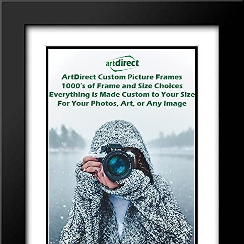 ArtDirect Custom Black Modern Wood Picture Frame with Double Matting Fits 12x18 Image with Double Matting or 16x22 Image Without Double Matting - 20x26 Overall Framed Size with Two Inch Wide Frame