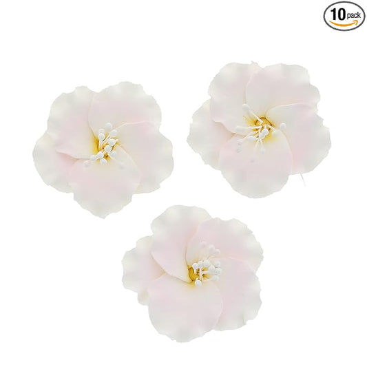 Global Sugar Art Azalea 1.75 Inch Sugar Cake Flowers Light Pink with Wire and Stamen, 10 Count by Chef Alan Tetreault