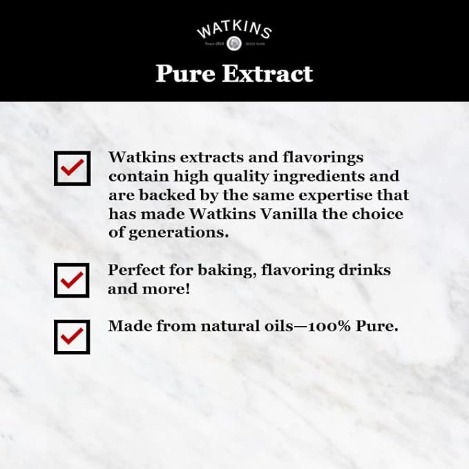 Watkins Organic Pure Lemon Extract, 2 oz., 12Count
