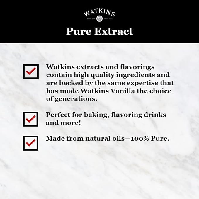 Watkins Pure Lemon Extract, 32 fl. oz. Economy Sized Bottle, 1 Count (21904)