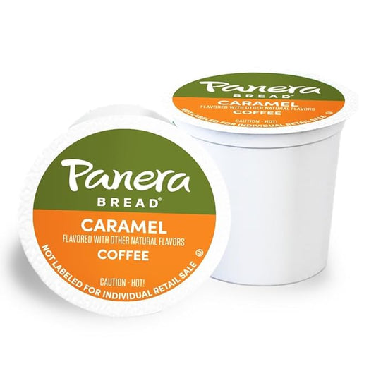 Panera Bread Caramel Light Roast Coffee, Single Serve 60 Count Pods (6 Packs of 10)