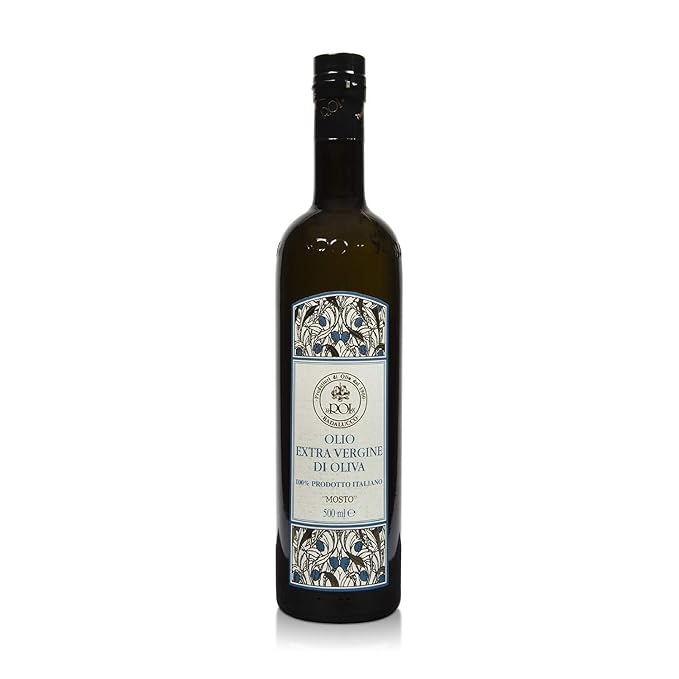 ROI Premium Ligurian Italian Extra Virgin Olive Oil First Cold Pressed - Mosto Olive Oil Imported from Italy, High In Polyphenols, 17 fl.oz. (500ml)
