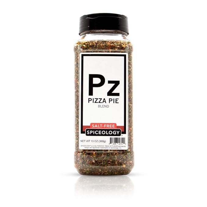 Spiceology - Pizza Pie Salt Free Seasoning - Use On: French fries, Pulled Pork, Chicken, Beef, Pizza, Bread, Chili, Mac n' Cheese - 13 oz