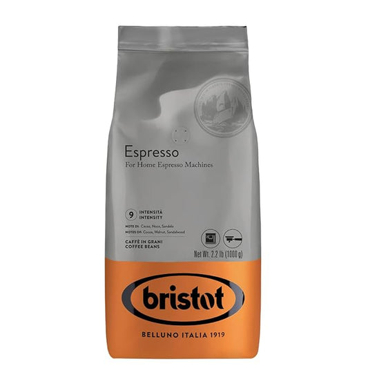 Bristot Espresso Beans ??Medium Roast Italian Whole Bean Coffee ??For Home Espresso Machines ??2.2 lb (1000g) Bag