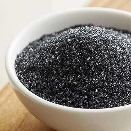 Jellybeans Food Sanding Sugar - Sparkly Sugar Crystals - Sanding Sugar For Cake & Cookies - Special Sanding Sugar - Grains Decorative Sanding Sugar (Black, 1 LB)